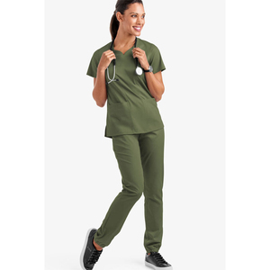 Female Medical Scrubs Uniforms Sets Hospital Clinic Scrubs V-Neck Nurse Medical Nurse Scrub Tops Joggers Uniform - Product Image 2
