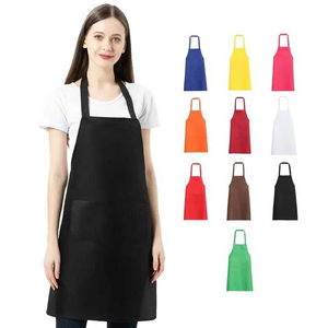 Delantal Unisex de Algodón con Bolsillo, Manga Corta, Cierre de Broches, para Uso en Restaurantes y Bares, Correas Ajustables, Uniforme para Camareros, Tejido de Punto - Product Image 5