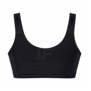 Soutien-gorge rembourré respirant à maintien élevé en Spandex/Nylon, grande taille, avec logo frontal, écologique, pour femme, vêtements de fitness, haute qualité, couleur unie - Product Image 6