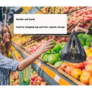 50 Sacchetti di Plastica Monouso con Manico Resistente, Borse a T-Shirt 'Grazie' per Piccoli Negozi e Attività Commerciali - Product Image 2