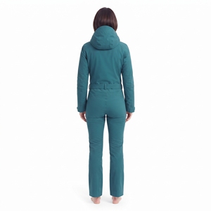 Traje de esquí de una pieza con capucha para mujer, impermeable, resistente al viento, cálido, con cremallera, ropa de invierno para snowboard y actividades al aire libre - Product Image 2