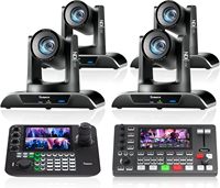 Caméra de conférence PTZ NDI 4K 30x Zoom VHD630A *4 + Contrôleur de clavier kB300PRO + Mixeur vidéo PC500 pour diffusion en direct