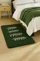 Tapis en laine fait main à feuilles dorées, tapis moderne audacieux pour salon et chambre à coucher, lavable, idéal pour pique-nique, ensembles de tapis