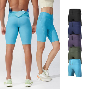 Custom Quick Dry Men’s Compression Gym <b>Shorts</b> Knee Length Running Tights with Pocket Athletic Workout Underwear - Product Image 1