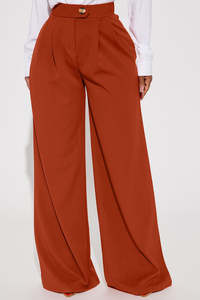 Spring & Autumn Women's Loose Wide-leg Trousers Plus Size Straight Flax Fashion Solid Color Lady's Long Pants - Product Image 2