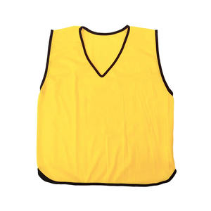 Gilet d'entraînement jaune unisexe pour adulte, sans manches, col en V, séchage rapide, en polyester, maillot de sport toutes saisons, coupe classique 2026 - Product Image 1