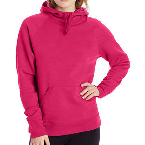 Sudadera con Capucha Rosa para Mujer, Tejida en Felpa, Transpirable, con Bolsillos, Estilo Casual de Invierno, Manga Larga, Color Sólido - Product Image 4