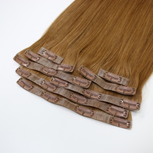 APOGROUP Extensions de cheveux à clipser sans couture 100% cheveux humains vierges vietnamiens Remy, aspect naturel, toutes couleurs, 10 pouces, double épaisseur, pointes épaisses, Hanoi - Product Image 5