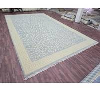 Hochwertiger 2026 Orientalischer/Floraler Baumwoll-Teppichläufer, handgeknüpft, 3x3, rutschfest, haustierfreundlich, mit Schaumstoffrückseite, 0,5 Zoll Florhöhe