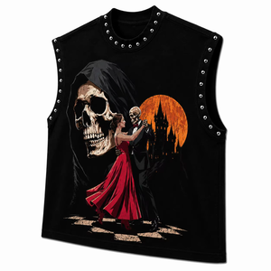 Custom Black Tank <b>Top</b> 100% Cotton Soft Fabric Sleeveless Eco-Friendly Quick Dry Crew Neck T Shirt Trendy Streetwear Men's OEM - Product Image 3