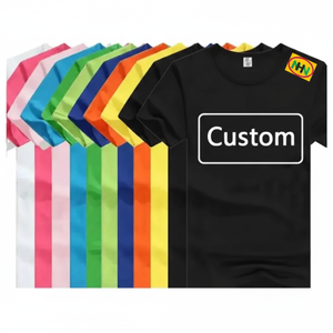 Camisetas de algodón de punto de 180 GSM para hombre, con diseños de marca estampados y logotipos bordados, excedentes de producción, envío cancelado. - Product Image 3