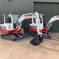 Mini-excavatrice sur chenilles d'occasion Takeuchi Tb175/TB150/TB160/TB230/TB216/TB260, moteur Perkins, moteur Denison