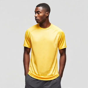 Camiseta Deportiva de Secado Rápido para Hombre, Corte Ajustado, Cuello Redondo, Manga Corta, para Entrenamiento y Ejercicio - Product Image 1