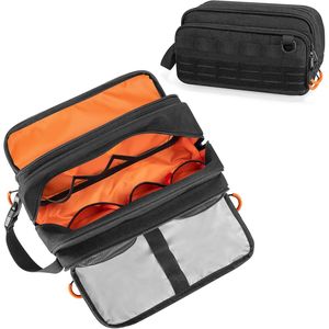 กระเป๋าใส่เครื่องสำอางสำหรับเดินทางสำหรับผู้ชาย  กระเป๋าอเนกประสงค์สำหรับโกนหนวด  พร้อมอุปกรณ์ดูแลตัวเองในห้องอาบน้ำ สีดำแบบทหาร - Product Image 1