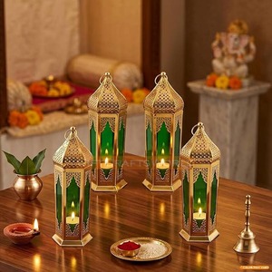 Metal Ramadan Moroccan <b>Lantern</b> Vintage Hanging Lamp Candle <b>Tealight</b> Light for Home Decoration Exquisite Indoor And Outdoor Patio - Product Image 3