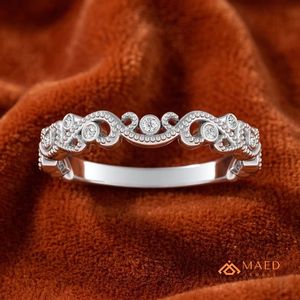 Anillo de Boda Vintage de Plata de Ley 925 con Diamante Moissanita, Anillo de Eternidad para Mujer, EE. UU. - Product Image 3