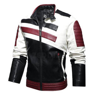 New Arrival 2026 Premium Quality Men's Winter Motorbike <b>Racing</b> <b>Jacket</b> Cow Skin Leather Stand Collar Customized Logos High Street - Product Image 2