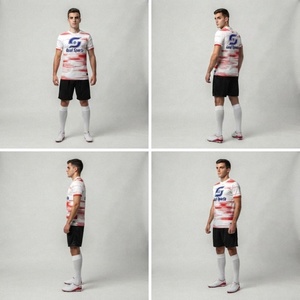 เสื้อกีฬาพิมพ์ลายแบบกำหนดเองสำหรับผู้ชาย แห้งเร็ว ผลิตจากโพลีเอสเตอร์ ระบายอากาศได้ดี พร้อมสายรัดปรับได้ - Product Image 2