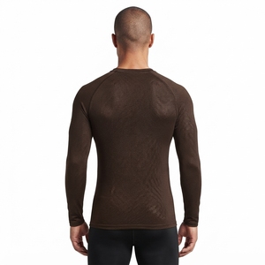 T-shirt de sport à manches longues pour homme, sous-vêtement de compression, vêtements de sport, haut d'entraînement pour la salle de sport, vêtements personnalisés, séchage rapide - Product Image 4