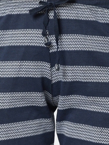 Shorts en coton tricoté rayé pour femme, taille élastique, décontracté, respirant, coupe régulière, taille mi-haute - Product Image 6