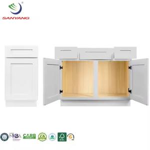 Gabinete base B15 - Muebles de cocina de madera maciza de diseño moderno y lujoso de 15W, con pintura, fabricados en una fábrica de Vietnam. - Product Image 1