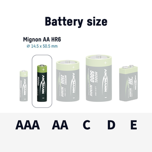 Pilas Recargables Sin Mercurio ANSMANN NIMH 1.2V <span class=keywords><strong>800mAh</strong></span>, Pilas AA Pequeñas - Product Image 4