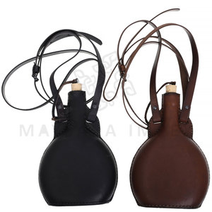 Genuine Cow Leather Medieval Teardrop <b>Water</b> Bottle Leather Teardrop Bottle Renaissance Teardrop <b>Water</b> Flask From Pakistan - Product Image 5