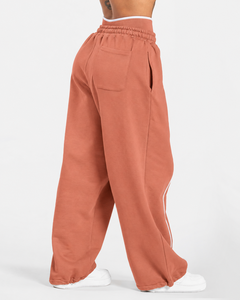<b>Women's</b> Contrastline Full Zip Tracksuit Two Piece Casual Outfit Relaxed <b>Jacket</b> And Wide Leg Pants Matching Apparel Set Style - Product Image 6