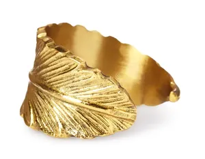 Laiton Doré Poli Croissant de Lune À La Main Conception Pas Cher Anneau de Serviette Vaisselle Décorative Accessoires Anneau de Serviette - Product Image 6