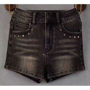 Wholesale <b>Women</b> Denim Shorts Factory Price Stretch Denim Fabric Shorts High Rise <b>Jean</b> Shorts <b>Women</b> Low MOQ - Product Image 2