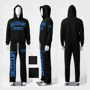 Conjunto Deportivo para Hombre, Sudadera con Capucha de Color Sólido, Corte Regular, Pantalones Deportivos, Ropa Deportiva, Logotipo Personalizado, 100% Algodón - Product Image 4