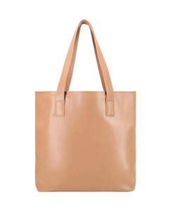 Women's Genuine Leather <b>Tote</b> <b>Bag</b> Solid Color Minimalist Style Open Closure Daily Use All Seasons - Product Image 3