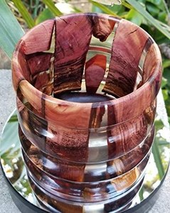 <b>Wood</b> resin fruit bowl handmade epoxy serving bowl <b>rustic</b> wooden decor modern <b>dining</b> <b>table</b> centerpiece - Product Image 1