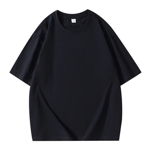 Boxy เสื้อยืดสำหรับผู้ชายและผู้หญิงสำหรับผู้ใหญ่ขนาดใหญ่ใส่ได้ทั้งชายและหญิงเสื้อยืดผ้าฝ้าย100% คอลูกเรือแบบสั่งตัด - Product Image 3