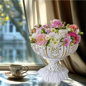 Maceta de Aluminio Estilo Vintage Roman Plant, Urna para Plantas de Interior y Flores Secas, para Fiestas en Casa, Bodas y Otras Ocasiones - Product Image 5