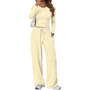 Conjunto Deportivo de 2 Piezas para Mujer, Sudadera con Capucha Extra Grande y Pantalones Jogger de Felpa de Algodón Grueso, Impermeable y Transpirable, para Invierno - Product Image 1