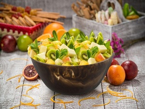 ชามสลัดทำด้วยมือทำจากเรซินพรีเมียมเครื่องใช้บนโต๊ะอาหารที่ทันสมัยสำหรับเสิร์ฟสลัดผลไม้และของว่างเป็นมิตรกับสิ่งแวดล้อมสำหรับงานปาร์ตี้ - Product Image 4