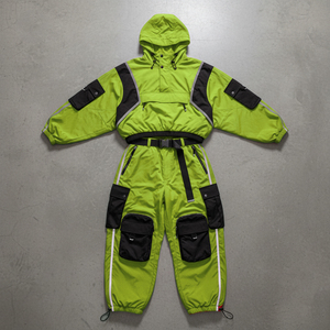 Windbreaker Manufacturer Breathable Eco Friendly Nylon Lightweight 3M Reflective Windbreaker Jacket Sweatpants Jogger Set Custom - Product Image 1