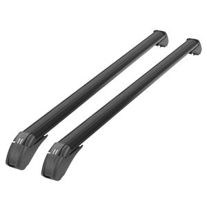 2 supports de toit universels pour voiture de 110 cm/43 pouces avec verrou antivol et cadre de fenêtre réglable, 2 versions - Livraison aléatoire - Product Image 3
