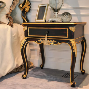 Ensemble de chambre à coucher King Size de luxe en bois de mahogany massif français, style capitonné, fabriqué en Indonésie, livraison gratuite, garantie - Product Image 4