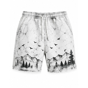 Acid Wash Solid Eco-Friendly <b>Mens</b> Vintage Fleece Casual Gym Streetwear Drawstring Summer Training <b>Lounge</b> <b>Shorts</b> Pockets OEMs - Product Image 1