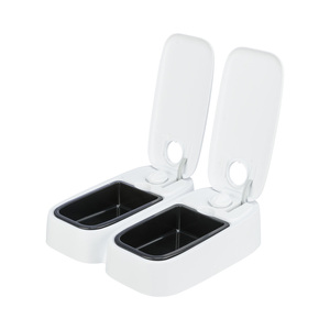 Distributore Automatico di Cibo per Animali TX2 Capacità 2x300 ml Dimensioni 27x7x24 cm Colore Grigio/Nero - Product Image 4