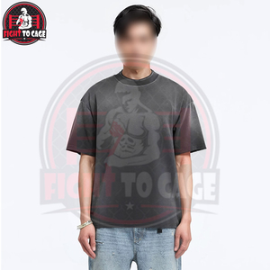 T-shirts décontractés pour hommes, sur mesure, nouvelle tendance, à manches courtes, respirants, style sportswear, effet délavé, prix de gros - Product Image 4