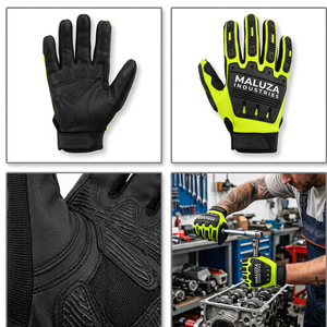 ถุงมือช่างแบบกำหนดเองของ MALUZA INDUSTRIES  ผ้าโพลีเอสเตอร์เสริมความแข็งแรงบริเวณข้อมือ ป้องกันแรงกระแทก กันลื่น รองรับหน้าจอสัมผัส ขนาด 10 นิ้ว สำหรับงานทั่วไป - Product Image 3