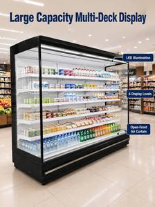 Enfriador de <span class=keywords><strong>Aire</strong></span> Comercial para Supermercados, Refrigerador Abierto Integrado de Una Sola Temperatura para Bebidas, Quesos y Productos Lácteos - Product Image 4