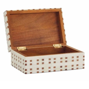 Caja de joyería artesanal con incrustaciones de hueso, caja para bisutería, organizador de joyas con incrustaciones de hueso para pendientes, collares y accesorios. - Product Image 3