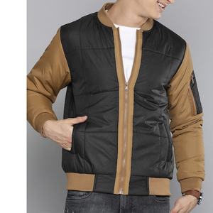 Veste bomber réversible respirante coupe-vent à broderies pour homme de haute qualité en gros, manches longues, style universitaire, décontractée, personnalisée - Product Image 1