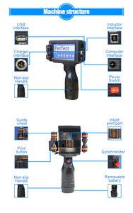 完璧なレーザーハンドヘルドインクジェットコーダープリンター、布/プラスチック/紙用小型ポータブルハンドヘルドインクジェットプリンター - Product Image 3