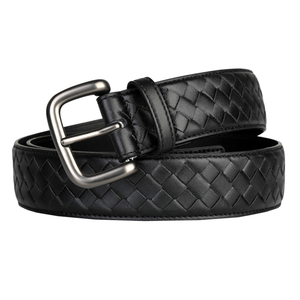 Cinturón de Cuero Genuino Hecho a Mano para Hombre, Estilo Retro, Casual, con Hebilla de Cobre, Alta Calidad, Longitud Personalizable - Product Image 3