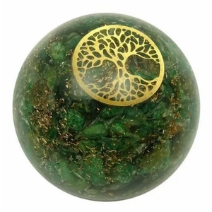 Artisanat en pierres semi-précieuses, sphère d'orgone en aventurine verte, faite à la main, portable, vente en gros, pierres précieuses, F S CRYSTAL - Product Image 2
